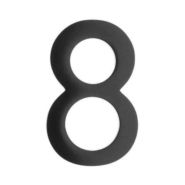 Perfectpatio Floating House Number 8Black 4 in. PE169314
